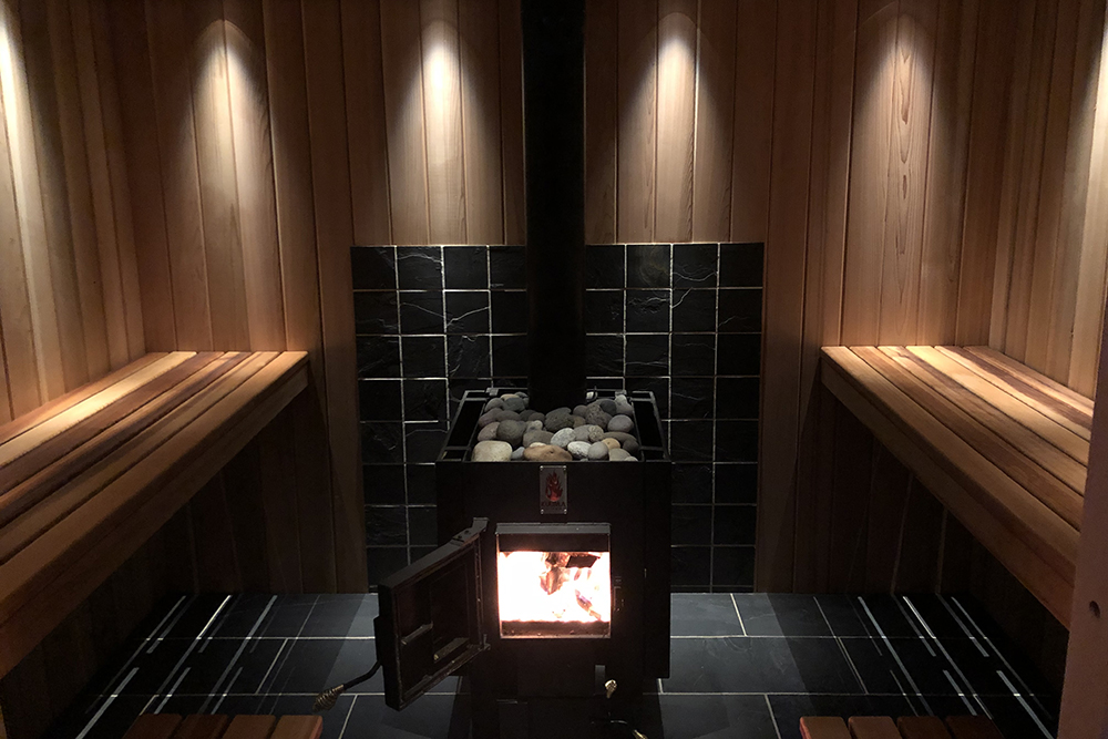 the imogene's custom wood burning sauna