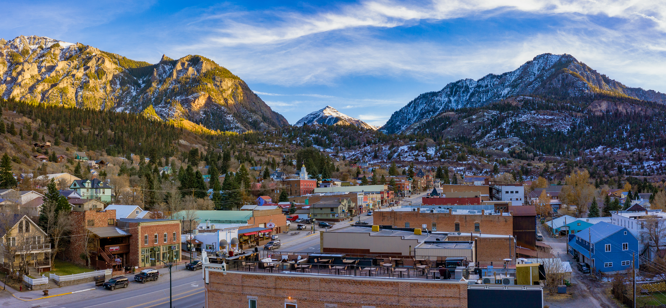 Nestled in the San Juan Mountains in the heart of Ouray, Colorado, the Imogene provides the perfect blend of luxury & history. Originally serving as a saloon and brothel, our building underwent an extensive restoration in 2020 and now offers six unique hotel rooms that feature the work of local artists as well as the building’s extraordinary history. Take in the breathtaking panoramic views from our rooftop bar, enjoy a roaring fire in our historic lobby, or relax in our custom-built wood stove sauna. We promise to deliver an experience you won’t forget.