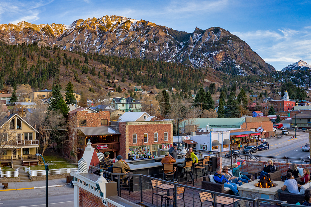 Arial view of the Imogene rooftop bar.